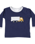 Long Sleeve Top with Truck Navy