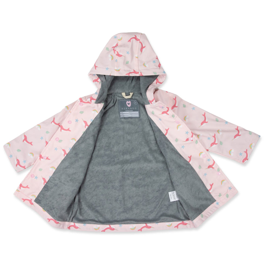 Narwhal Raincoat Dusty Pink