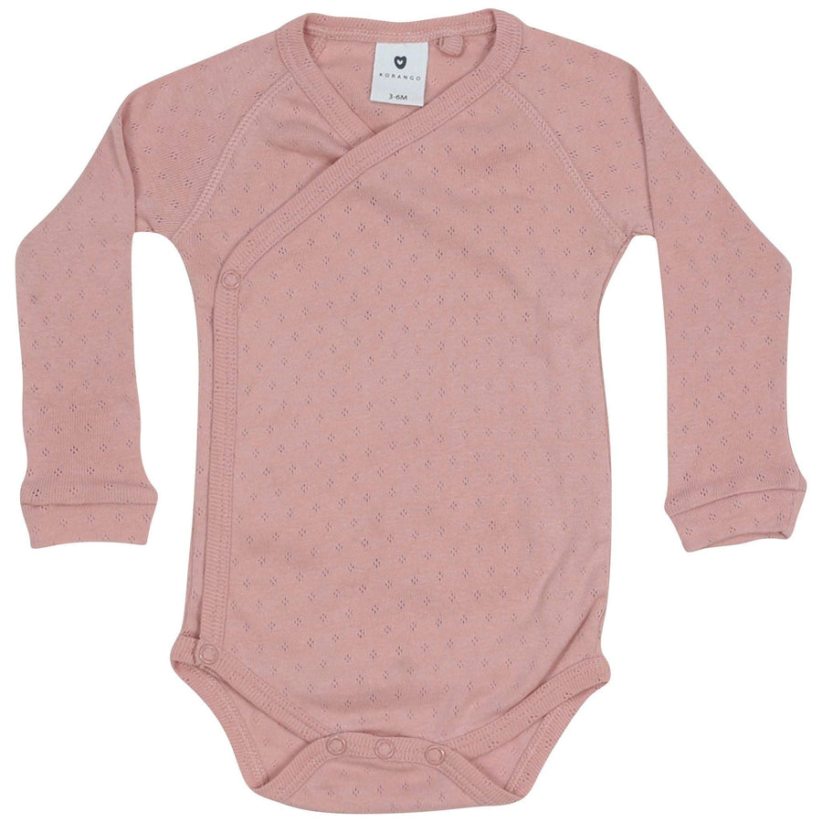 Organic Pointelle Bodysuit Pink