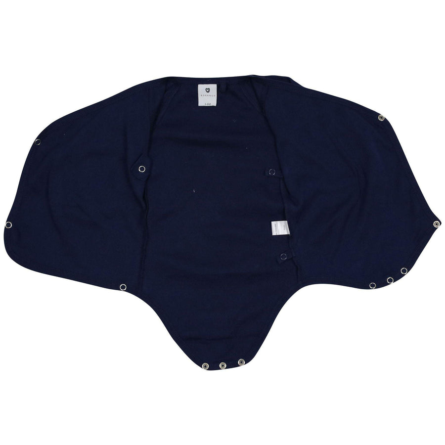 Organic Pointelle Bodysuit Navy