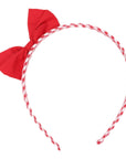 Gingham Headband Red