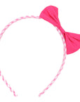 Gingham Headband Hot Pink