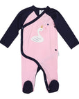 Swan Princess Long Sleeve Romper Pink