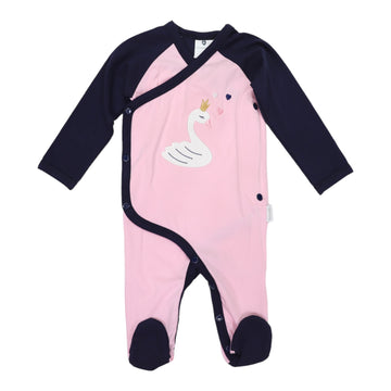 Swan Princess Long Sleeve Romper Pink