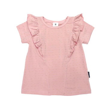 Spot of Gold Frill Top Pink