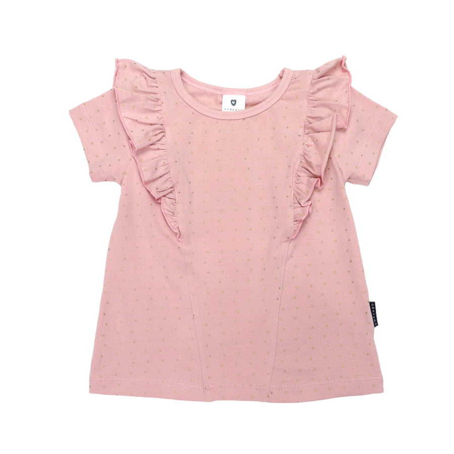 Spot of Gold Frill Top Pink