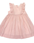 Springtime Frill Woven Dress Pink