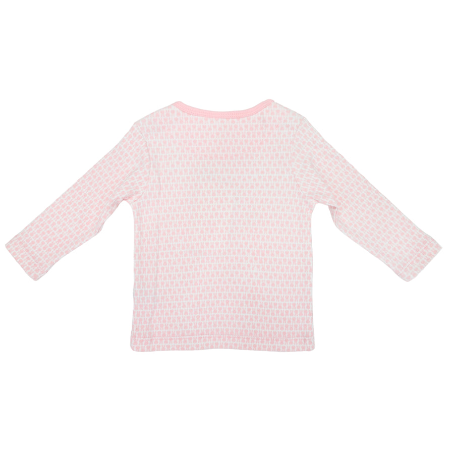 Top with Bunny Print Pink
