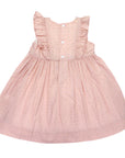 Springtime Frill Woven Dress Pink