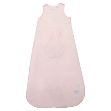 Lined Sleeping Bag with Bunny Applique Pink