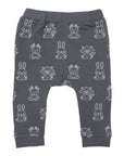 Organic Cotton Legging Charcoal Print