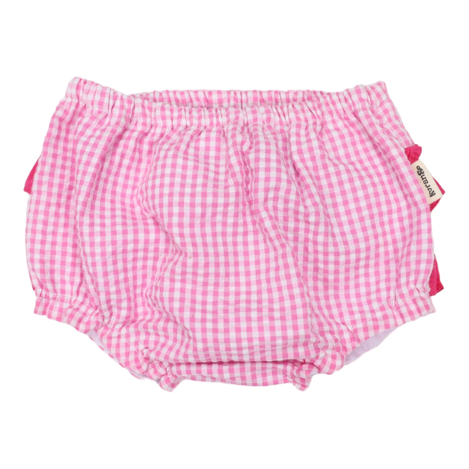 Seersucker Frill Pant Hot Pink