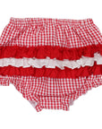 Seersucker Frill Pant Red