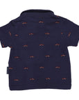 Race Car Printed Polo Navy