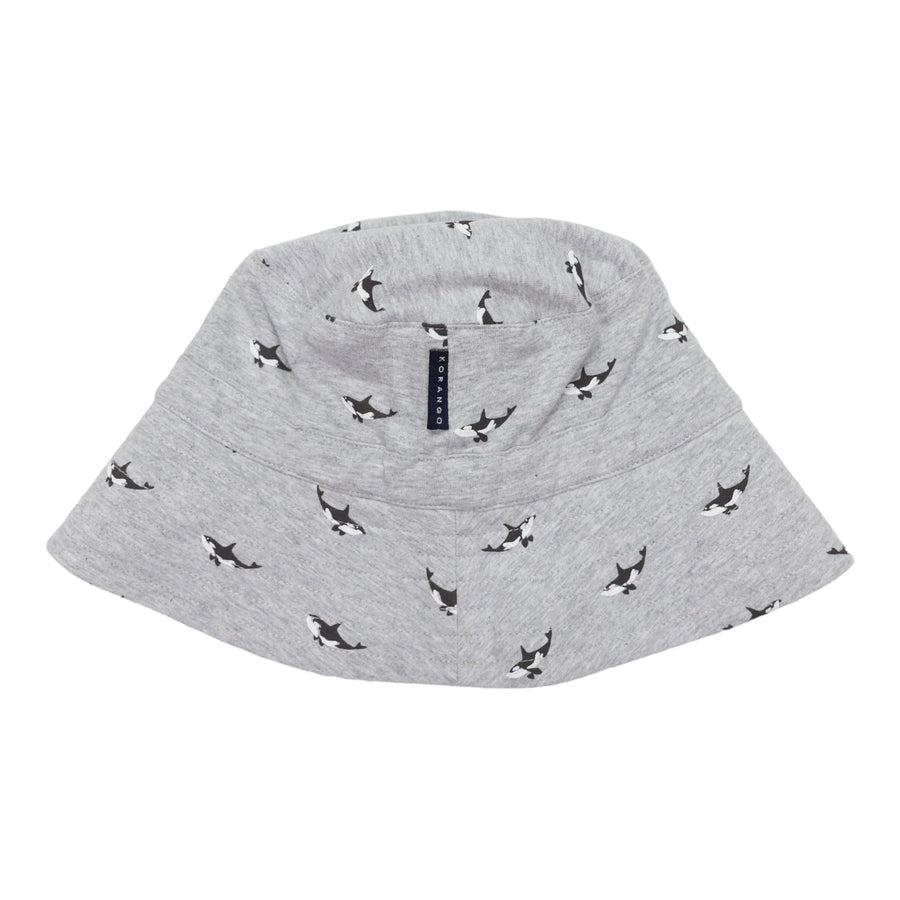 Orca Print Cotton Sunhat Grey