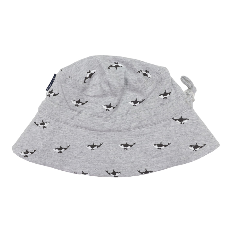 Orca Print Cotton Sunhat Grey