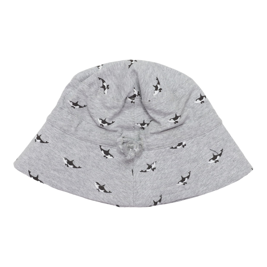 Orca Print Cotton Sunhat Grey