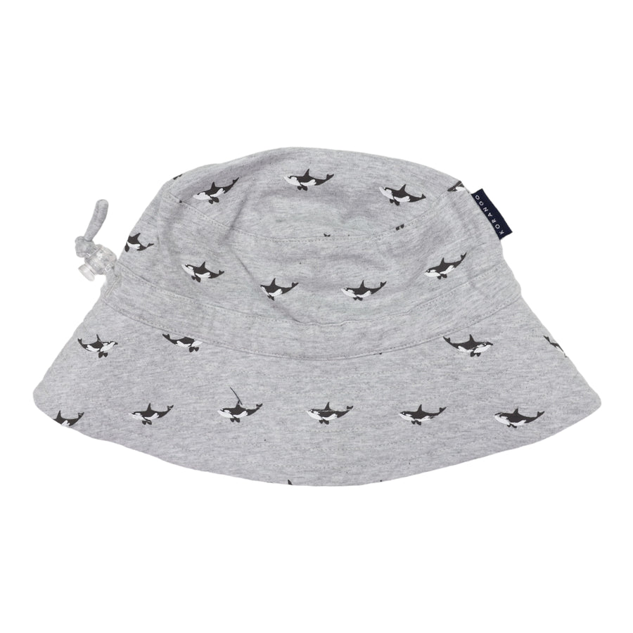 Orca Print Cotton Sunhat Grey