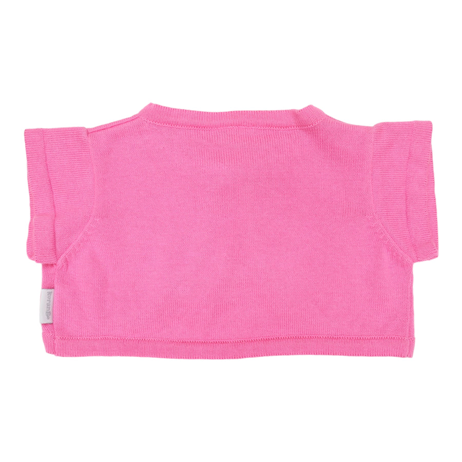 Crop Knit Cardigan Hot Pink