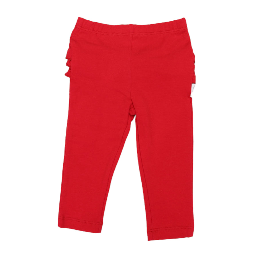 Ruffle Legging Red