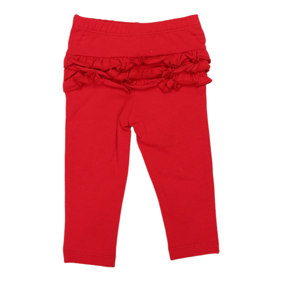 Ruffle Legging Red