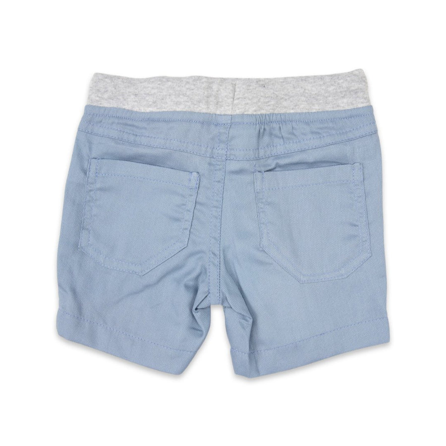 Pique Short with Drawstring Blue