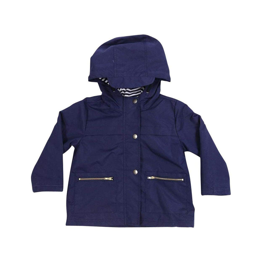 Microfibre Raincoat Cotton Lined Navy