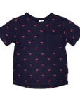 Pocket Tee with Flamingo Print