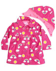 Fleece Lined Rainbow Raincoat Pink