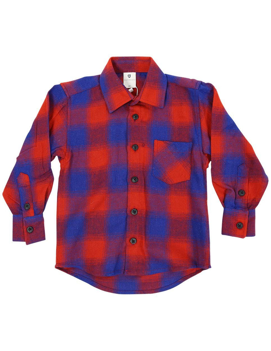 Check Flannel Shirt Red