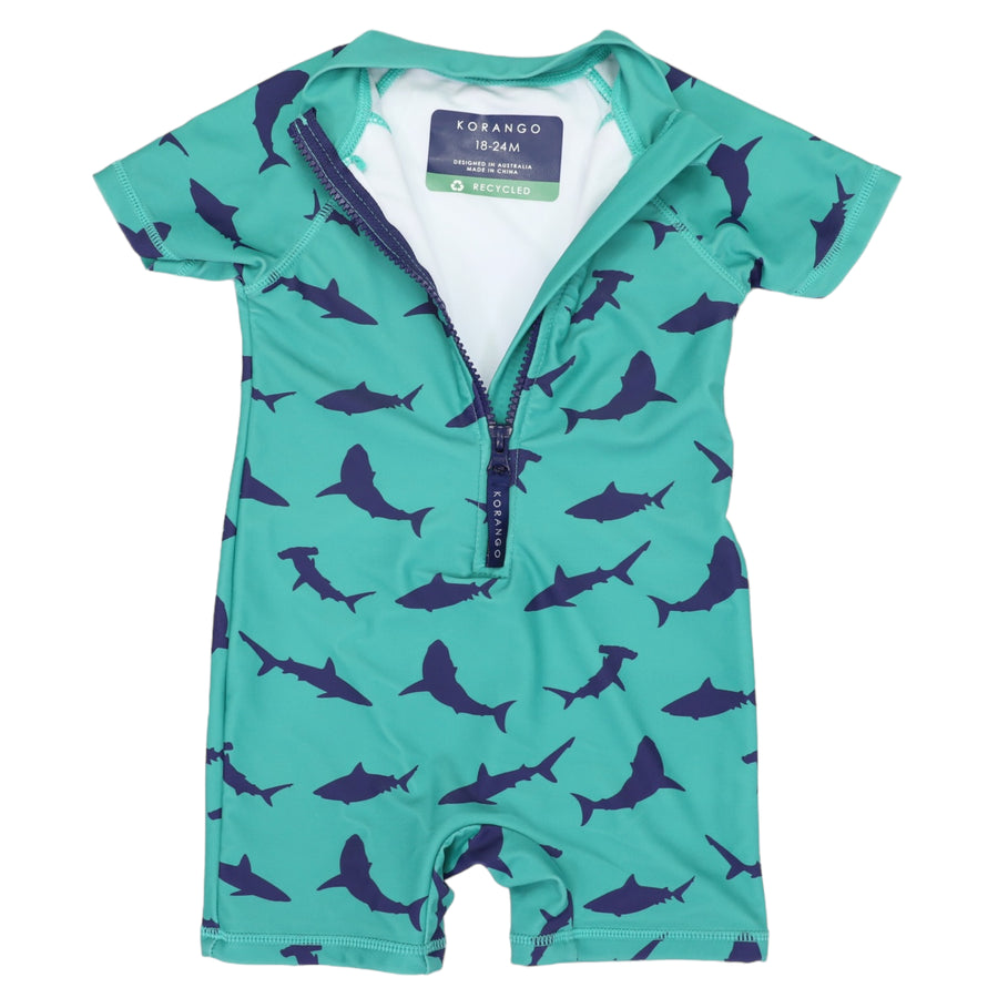 Shark Swimsuit Green