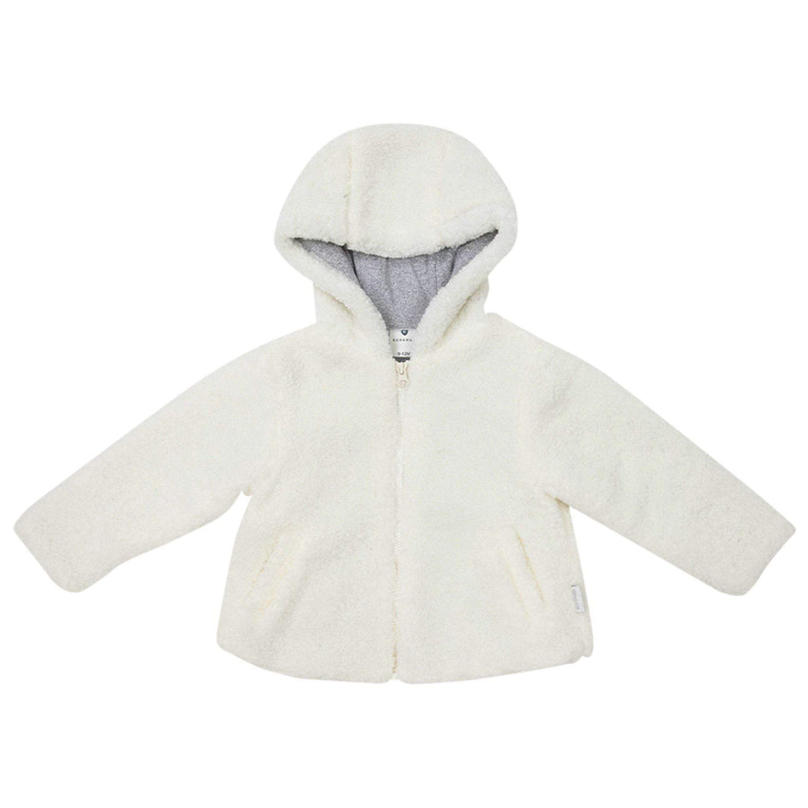 Lined Sherpa Zip Jacket Cream