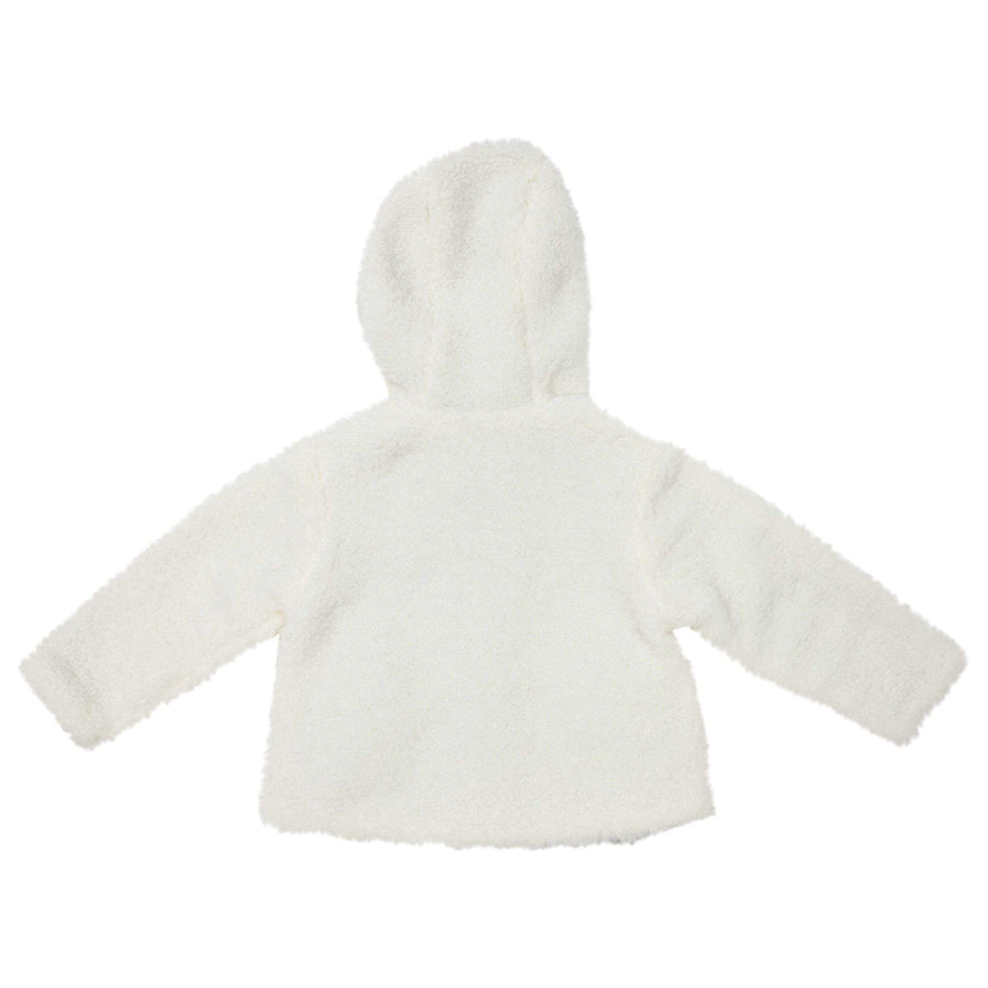 Lined Sherpa Zip Jacket Cream