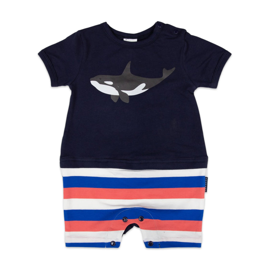 Short Sleeve Onesie with Orca Print