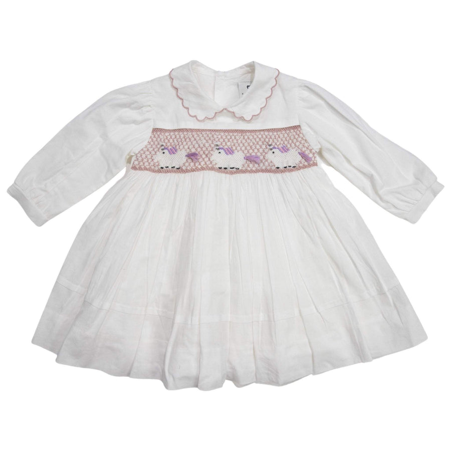 Smocked Dress Ivory