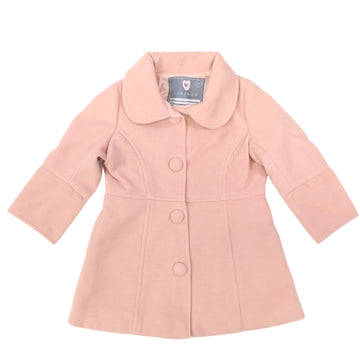 Faux Wool Collared Overcoat Dusty Pink