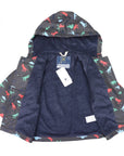 Dinosaur Raincoat Terry Towelling Lined Charcoal