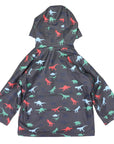 Dinosaur Raincoat Terry Towelling Lined Charcoal