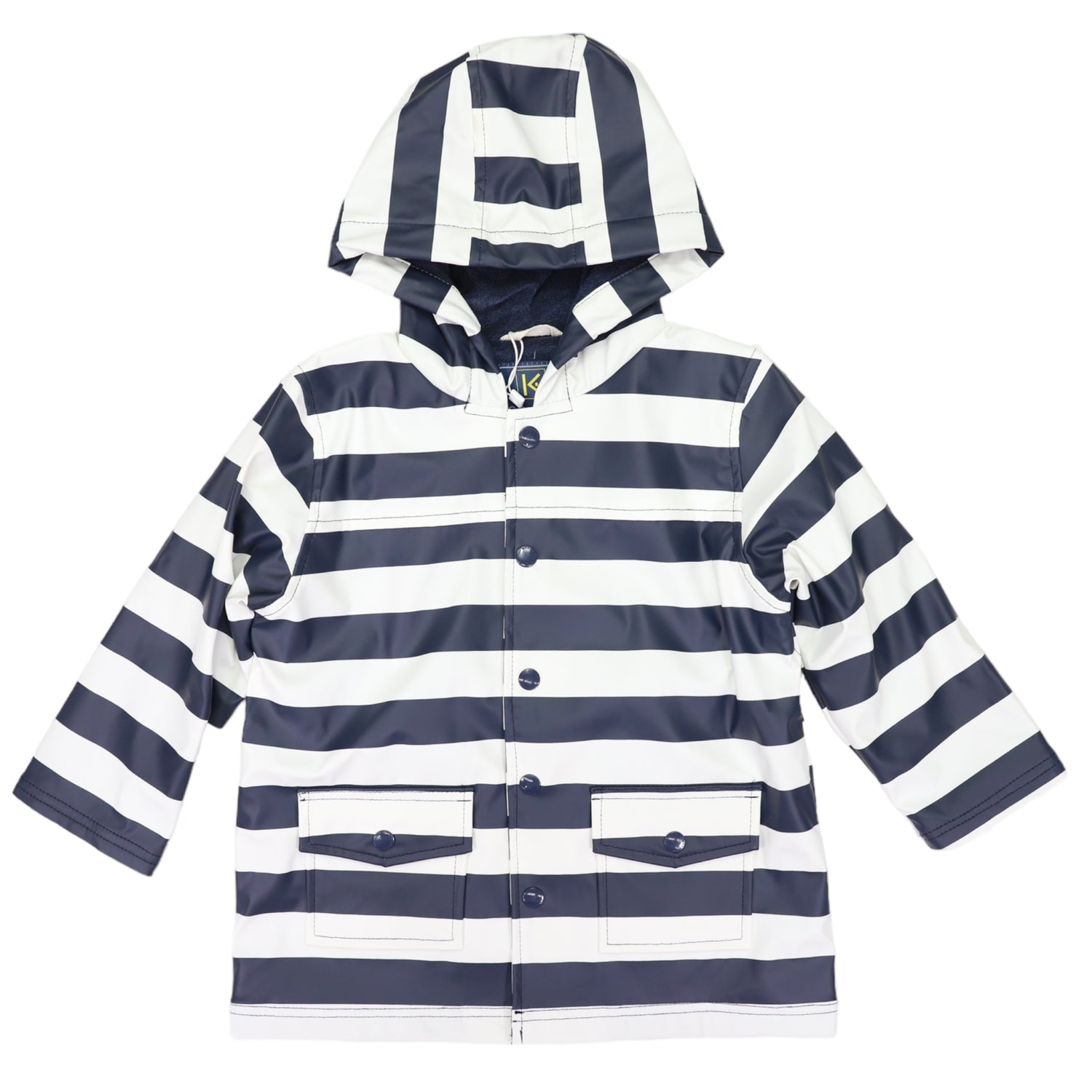 Striped Raincoat Navy Stripe