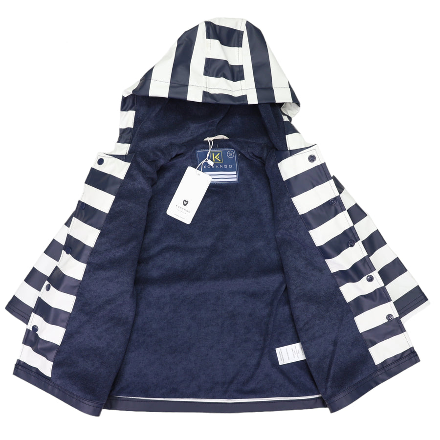 Striped Raincoat Navy Stripe