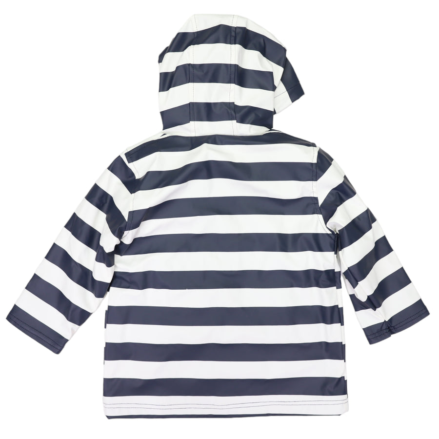 Striped Raincoat Navy Stripe