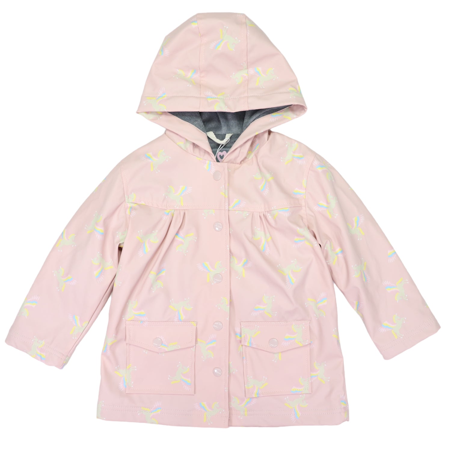 Flying Unicorn Raincoat Dusty Pink