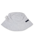 Cotton Sun Hat Grey Marle Stripe