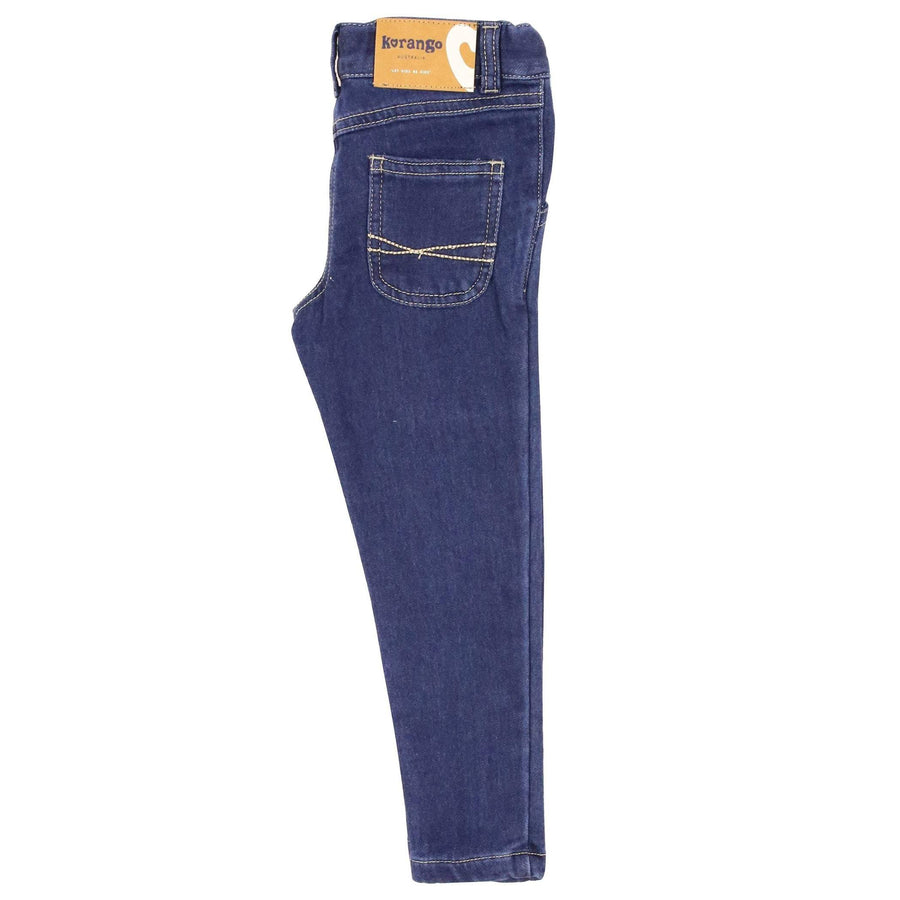 Denim Jean with Adjustable Waist Dark