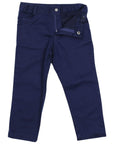 Stretch Twill Chino with Adjustable Waist Navy