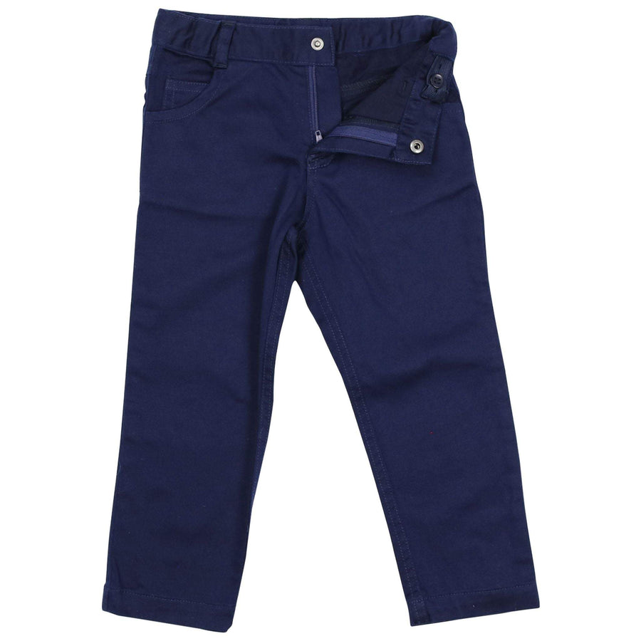 Stretch Twill Chino with Adjustable Waist Navy