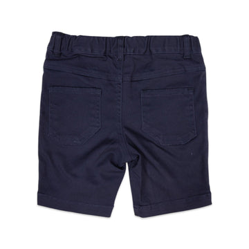 Stretch Twill Short with Adjustable Waist Navy