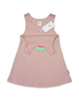 Pinafore with Watermelon Applique Pink
