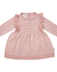 Striped Knit Dress Pink