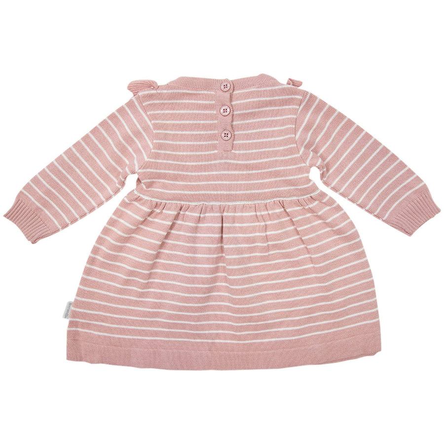 Striped Knit Dress Pink